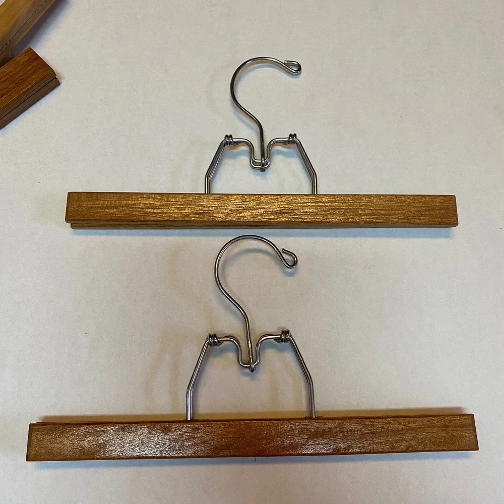 Vintage Skirt Slacks Pants Wooden Metal Swing Hook Hangers Mixed Lot of 11